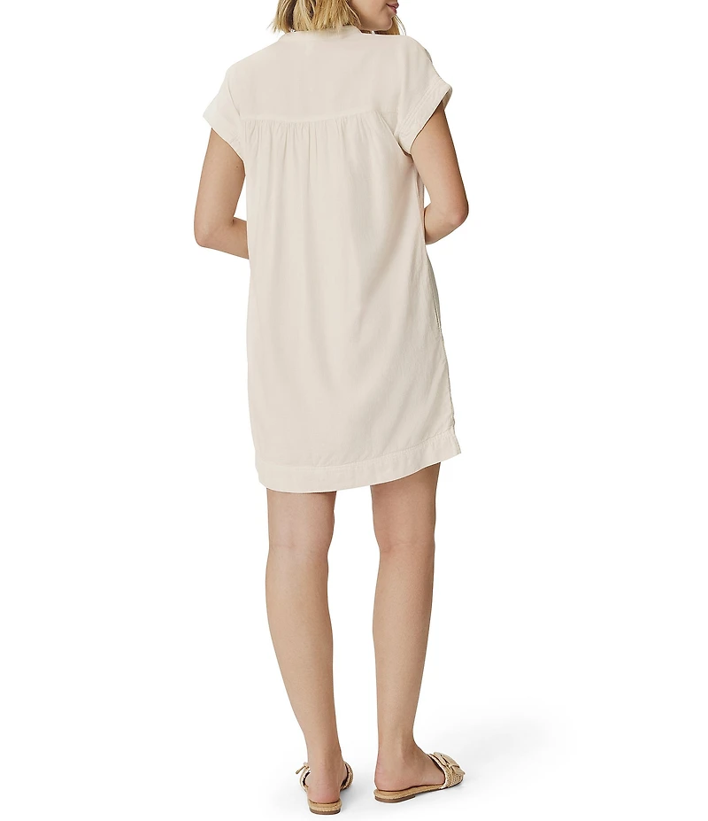 Splendid Ivy V-Neck Short Sleeve Mini Shirt Dress