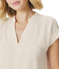 Splendid Ivy V-Neck Short Sleeve Mini Shirt Dress