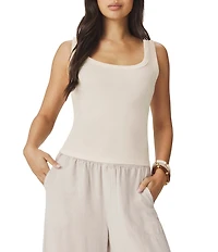 Splendid Josie Knit Scoop Neck Sleeveless Tank
