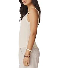 Splendid Josie Knit Scoop Neck Sleeveless Tank