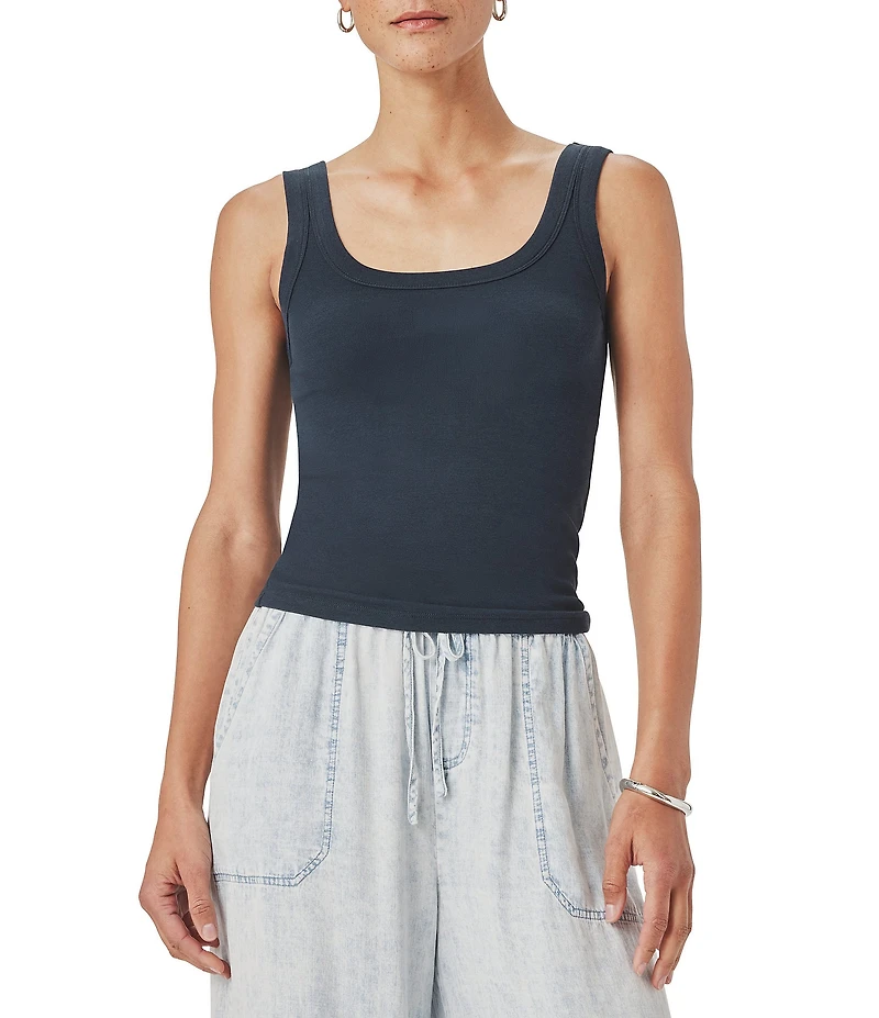 Splendid Josie Knit Scoop Neck Sleeveless Tank