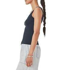 Splendid Josie Knit Scoop Neck Sleeveless Tank