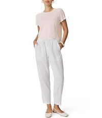 Splendid Kacey Knit Jersey Oversized Short Sleeve V-Neck Tee Shirt