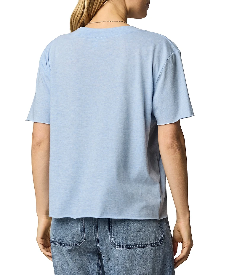 Splendid Kacey Knit Jersey Short Sleeve V-Neck Tee Shirt