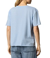 Splendid Kacey Knit Jersey Short Sleeve V-Neck Tee Shirt