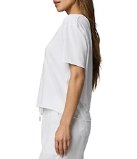 Splendid Kacey Knit Jersey Short Sleeve V-Neck Tee Shirt