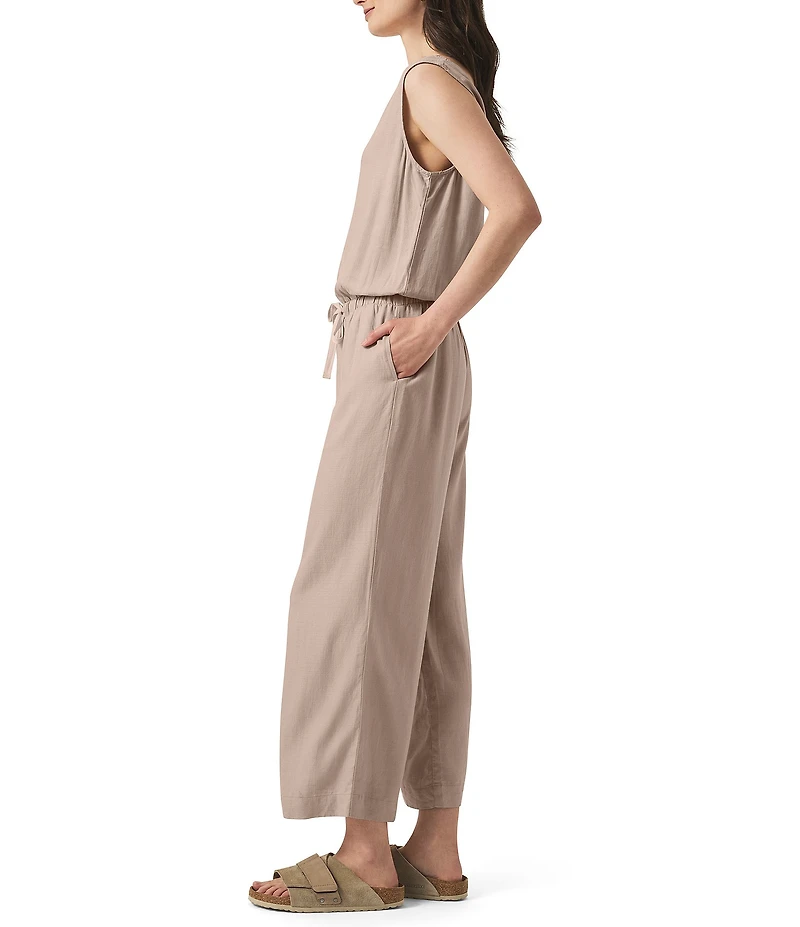 Splendid Kali V-Neck Sleeveless Wide Leg Jumpsuit