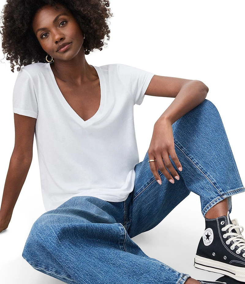 Splendid Kate V-Neck Short Sleeve Tee