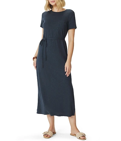 Splendid Keegan Crew Neck Short Sleeve Shirt Dress