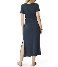 Splendid Keegan Crew Neck Short Sleeve Shirt Dress