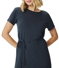 Splendid Keegan Crew Neck Short Sleeve Shirt Dress