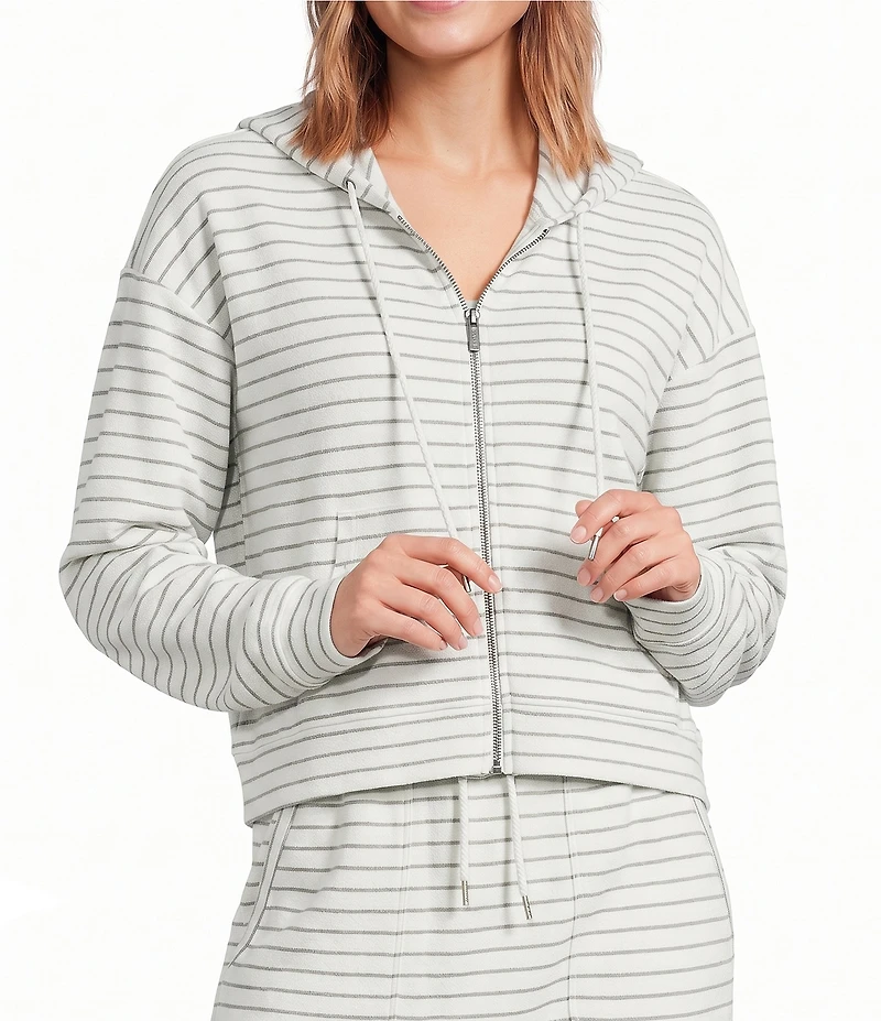 Splendid Kennedy Stripe Zip Up Coordinating Long Sleeve Jacket