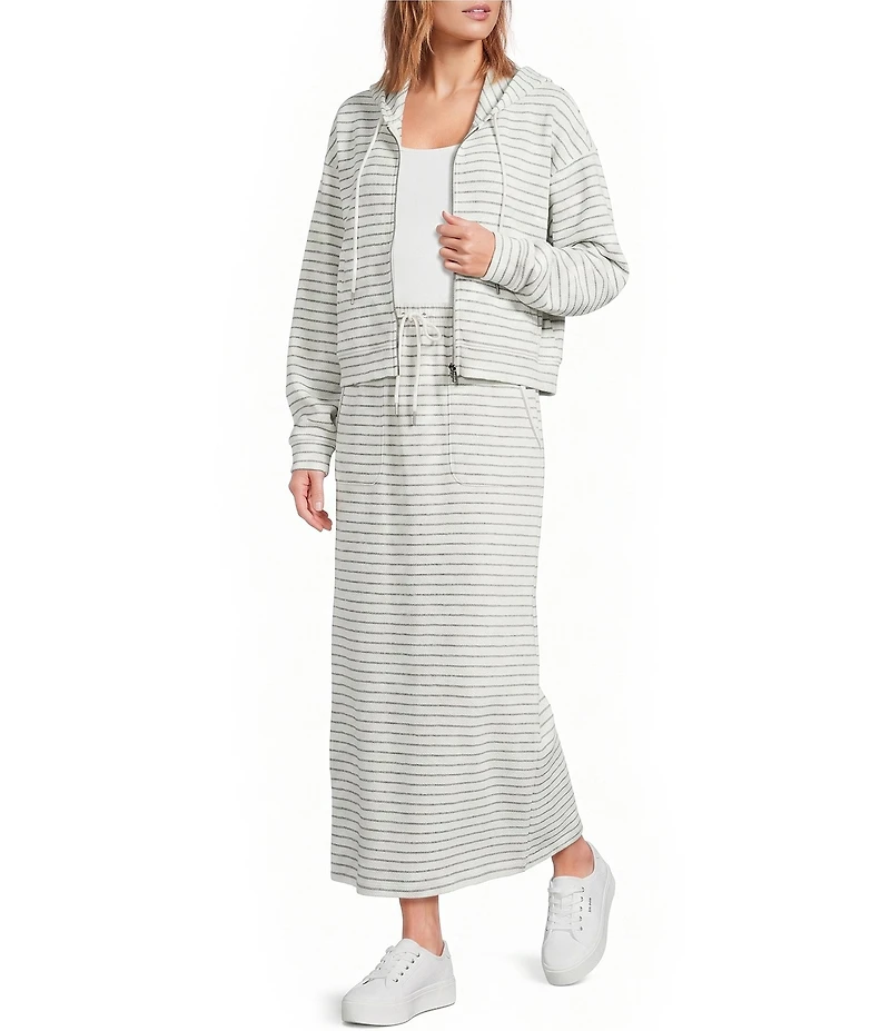 Splendid Kennedy Stripe Zip Up Coordinating Long Sleeve Jacket