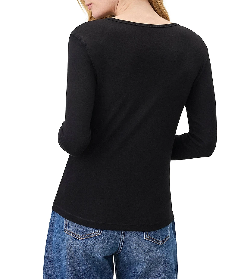 Splendid Knit Classic Crew Neck Long Sleeve Tee