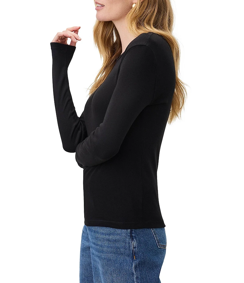 Splendid Knit Classic Crew Neck Long Sleeve Tee