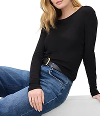 Splendid Knit Classic Crew Neck Long Sleeve Tee