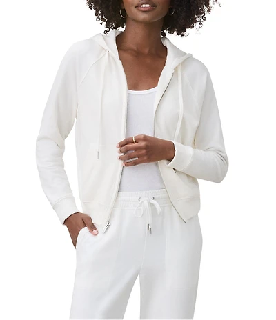 Splendid Coordinating Knit Crew Neck Long Sleeve Hoodie Zip Up Jacket