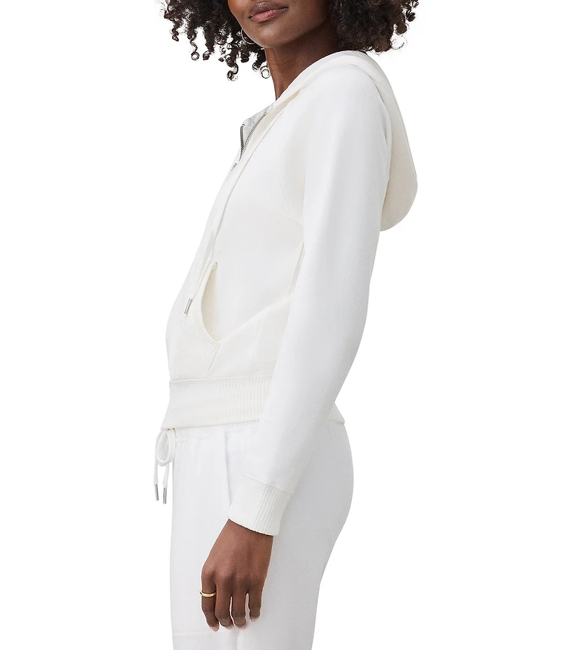Splendid Knit Crew Neck Long Sleeve Hoodie Zip Up Jacket