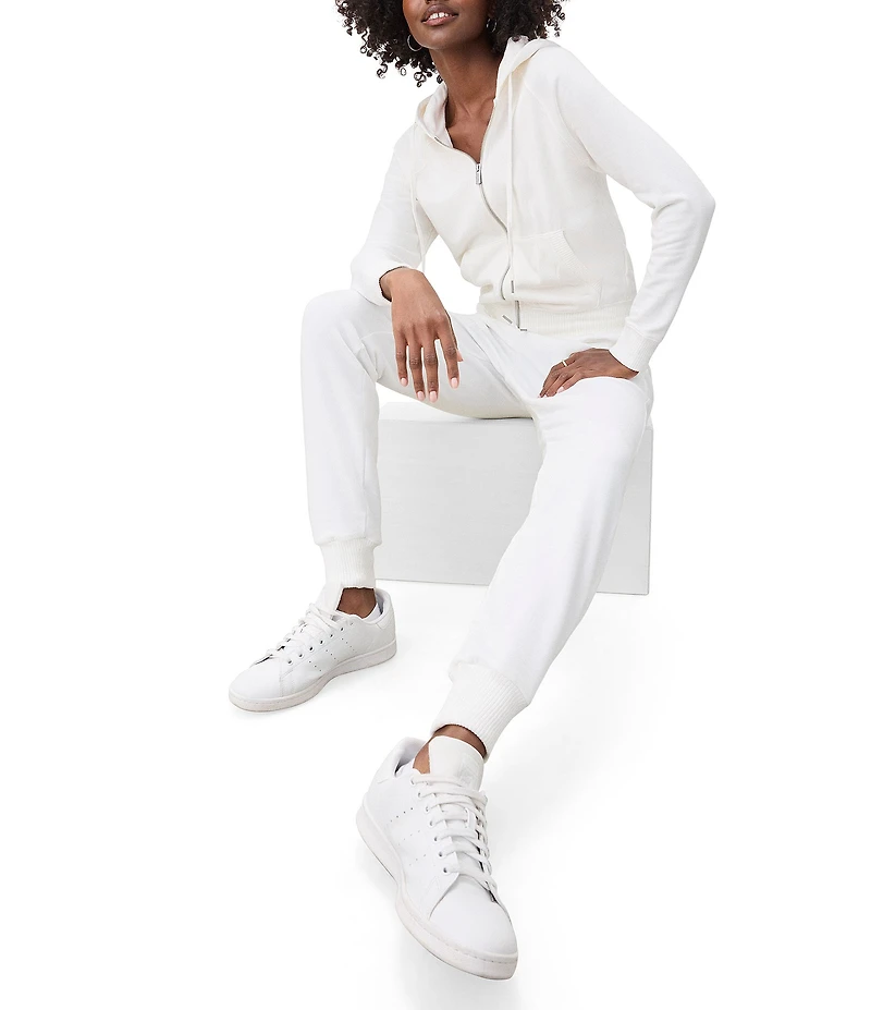 Splendid Knit Crew Neck Long Sleeve Hoodie Zip Up Jacket