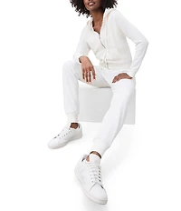 Splendid Knit Crew Neck Long Sleeve Hoodie Zip Up Jacket
