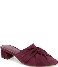 Splendid Lanis Knotted Suede Block Heel Mules
