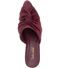Splendid Lanis Knotted Suede Block Heel Mules