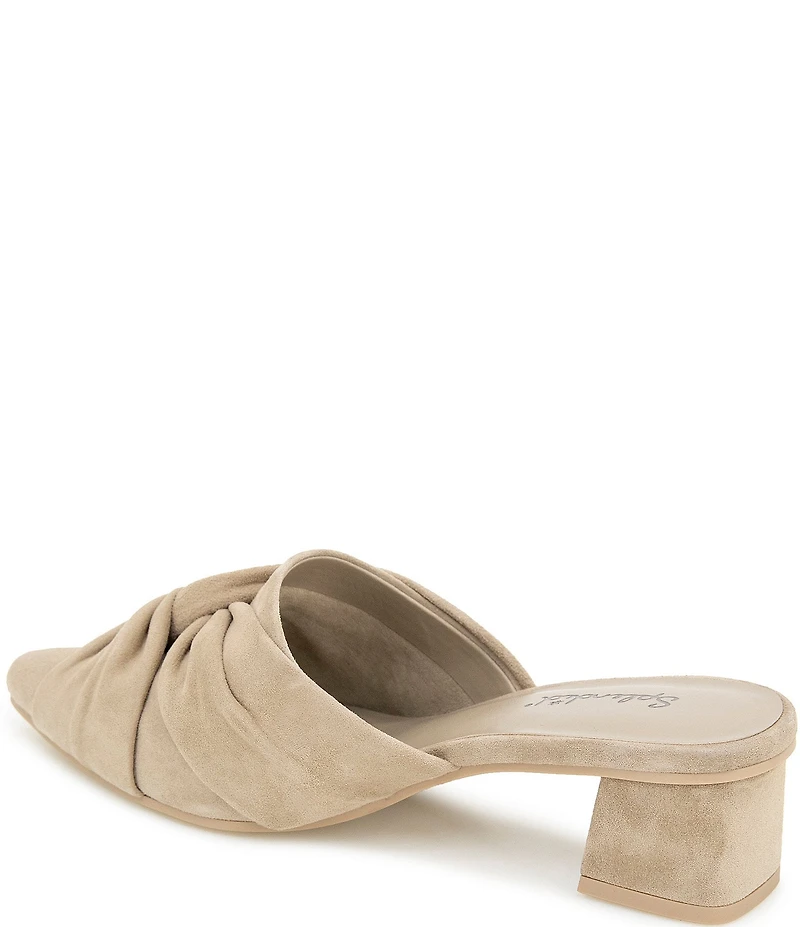 Splendid Lanis Knotted Suede Block Heel Mules