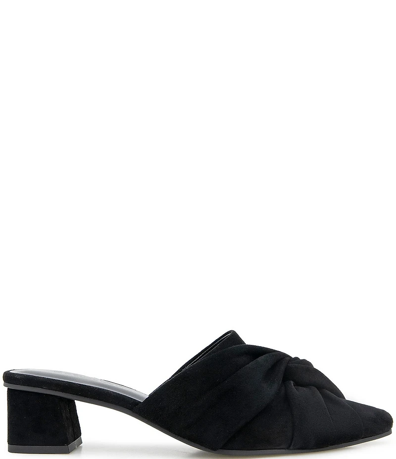 Splendid Lanis Knotted Suede Block Heel Mules