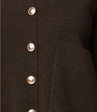 Splendid Libby Knit V-Neck Long Sleeve Cropped Cardigan