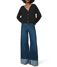 Splendid Libby Knit V-Neck Long Sleeve Cropped Cardigan