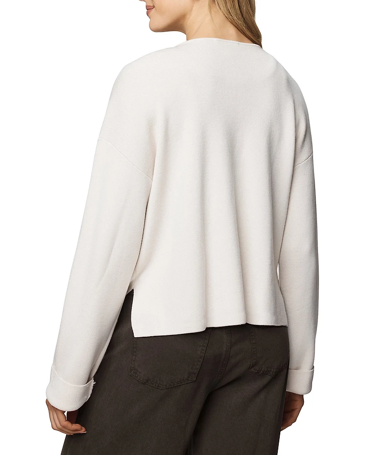 Splendid Libby Knit V-Neck Long Sleeve Cropped Cardigan