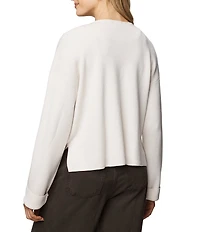 Splendid Libby Knit V-Neck Long Sleeve Cropped Cardigan