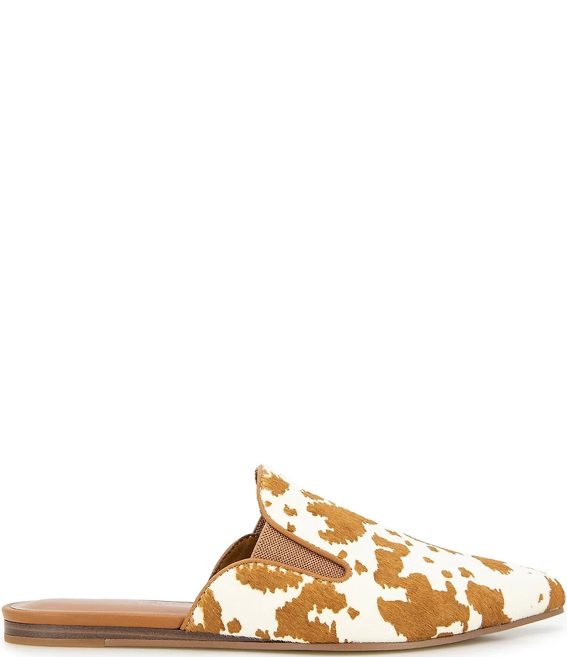 Splendid Liza Cow Print Calf Hair Mules