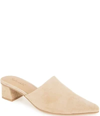 Splendid Lorelei Suede Pointed Toe Block Heel Mules