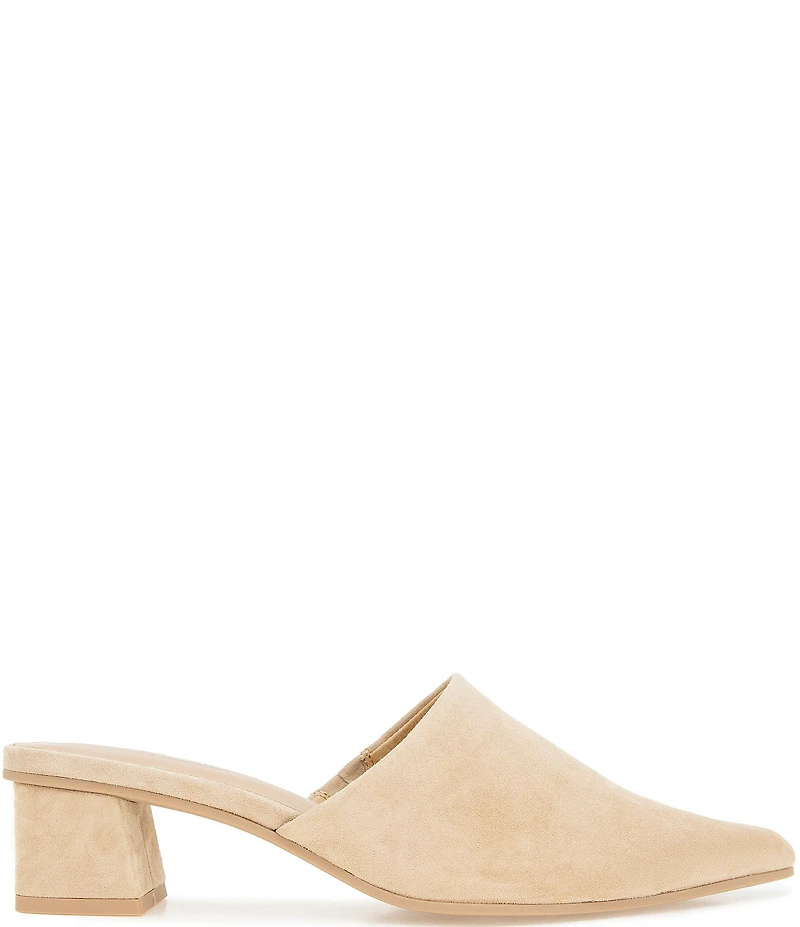 Splendid Lorelei Suede Pointed Toe Block Heel Mules