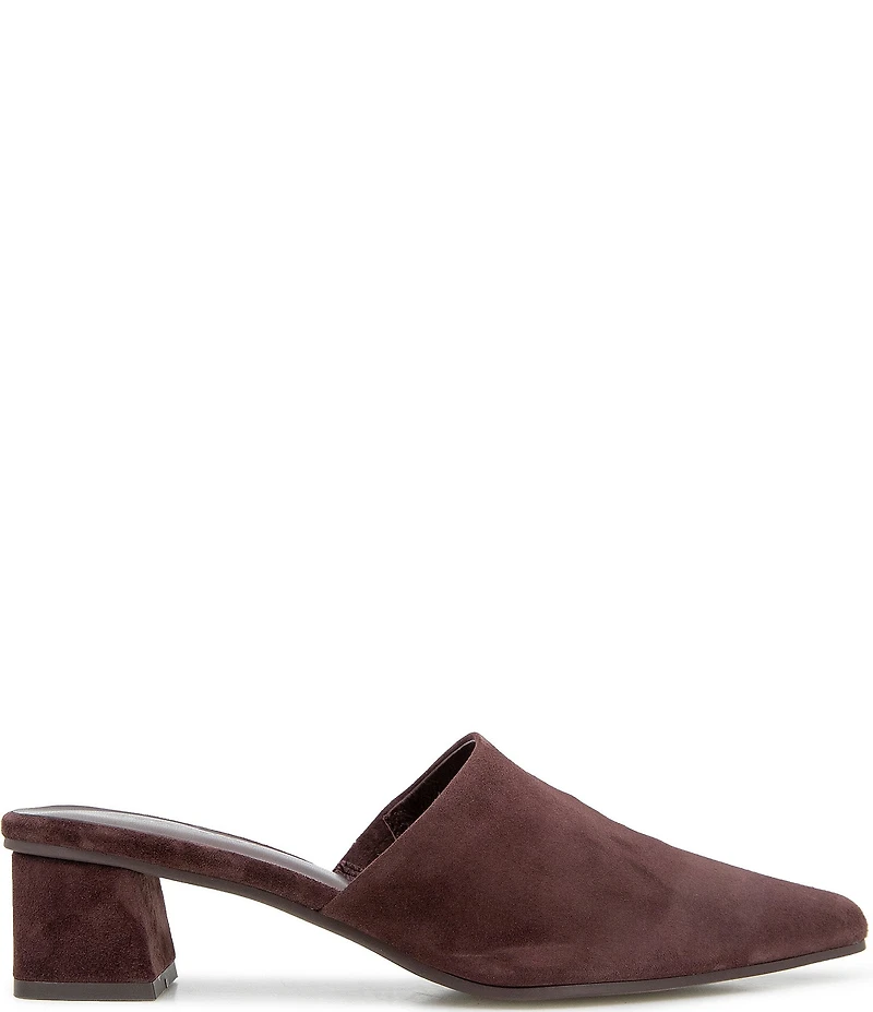 Splendid Lorelei Suede Pointed Toe Block Heel Mules