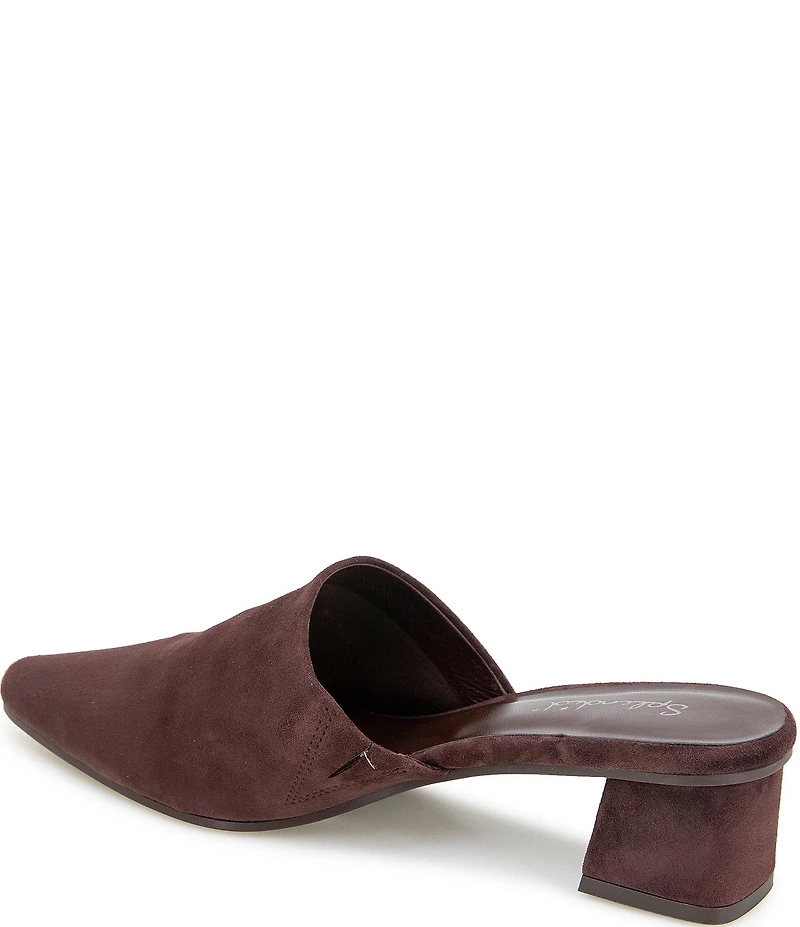 Splendid Lorelei Suede Pointed Toe Block Heel Mules