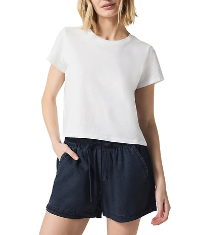 Splendid Louisa Knit Crew Neck Short Sleeve Shirt