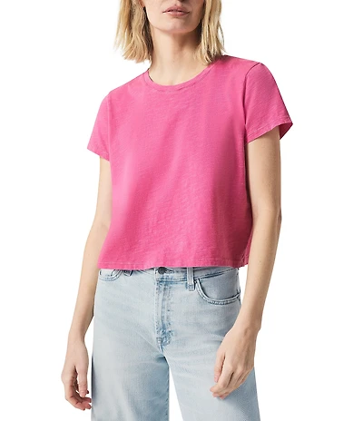 Splendid Louisa Knit Crew Neck Short Sleeve Shirt