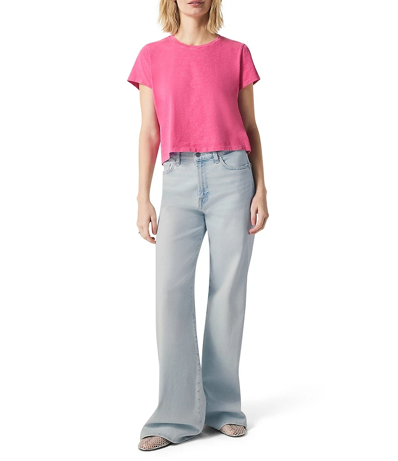 Splendid Louisa Knit Crew Neck Short Sleeve Shirt