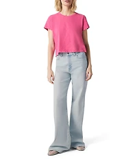 Splendid Louisa Knit Crew Neck Short Sleeve Shirt