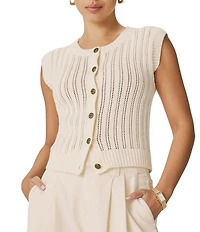 Splendid Luca Knit Button Front Vest