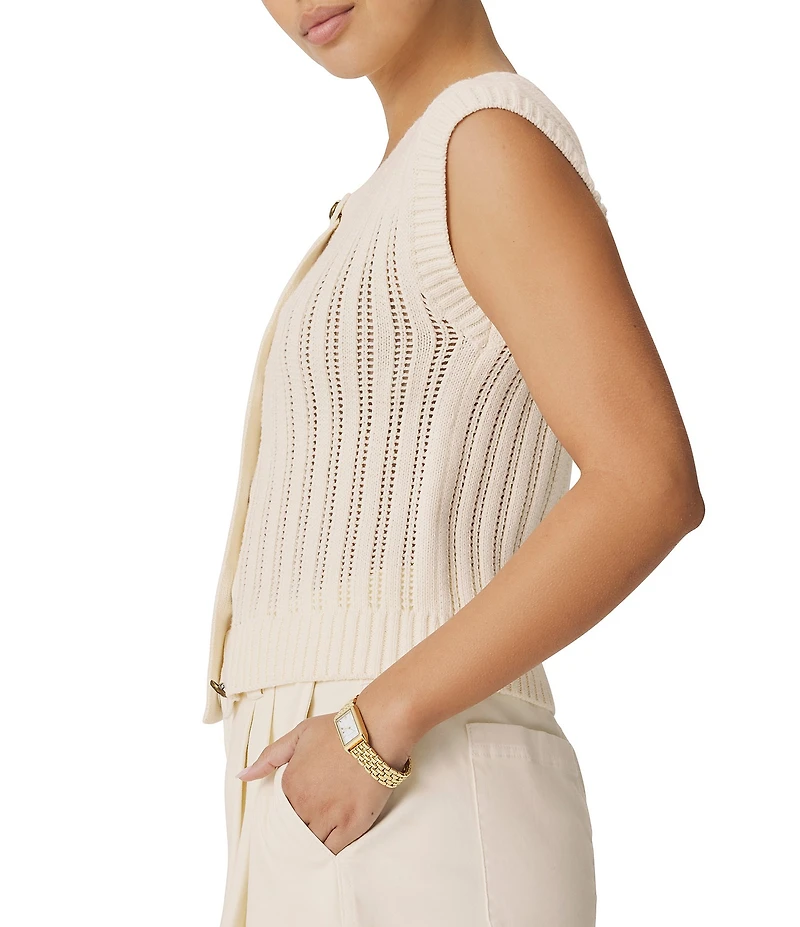 Splendid Luca Knit Button Front Vest