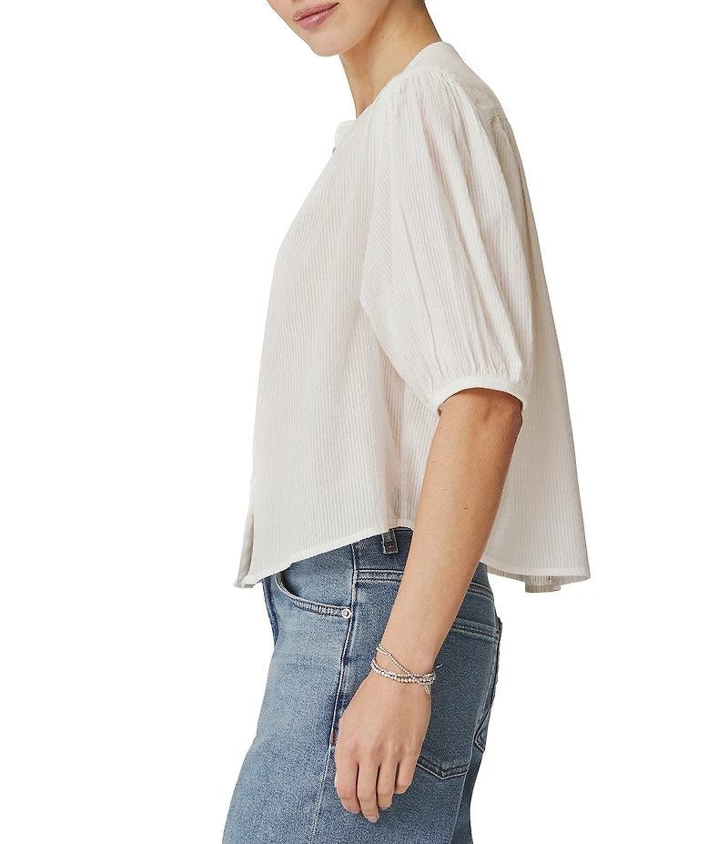 Splendid Madelyn Round Neck Short Sleeve Blouse