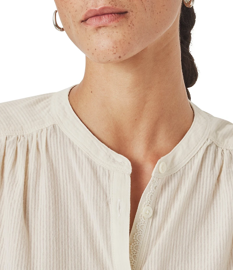 Splendid Madelyn Round Neck Short Sleeve Blouse