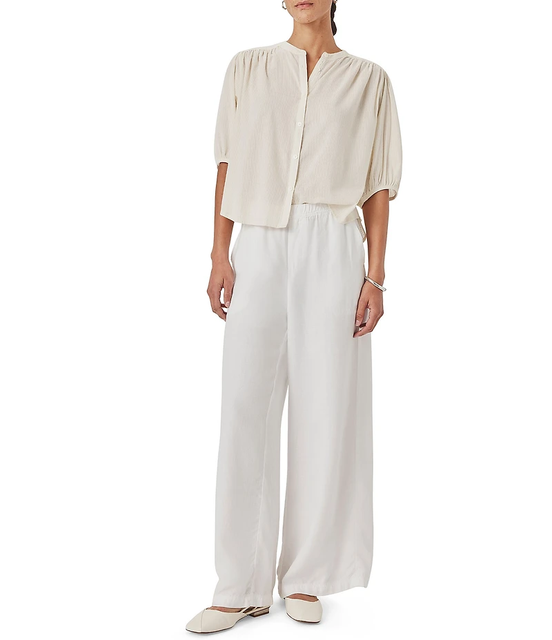 Splendid Madelyn Round Neck Short Sleeve Blouse