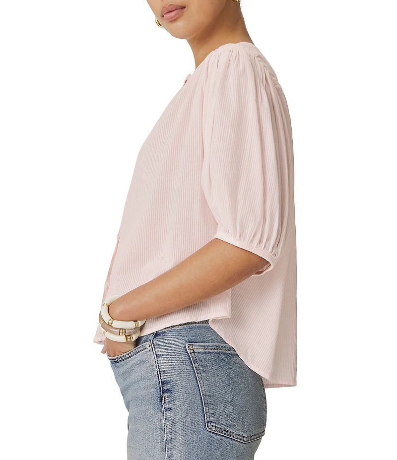 Splendid Madelyn Round Neck Short Sleeve Blouse