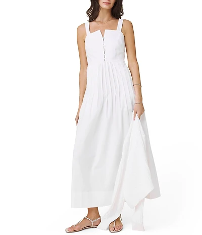 Splendid Maggie Square Neck Sleeveless Pintuck Dress