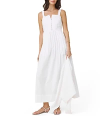 Splendid Maggie Square Neck Sleeveless Pintuck Dress