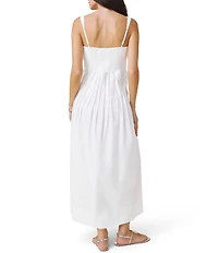 Splendid Maggie Square Neck Sleeveless Pintuck Dress